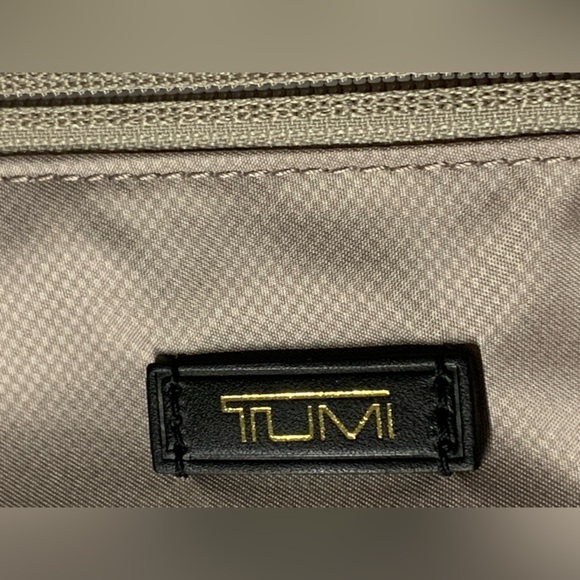 TUMI PreOwned Large Black W/Gold Accents Deluxe Check In Luggage Velour lined - Picture 11 of 16